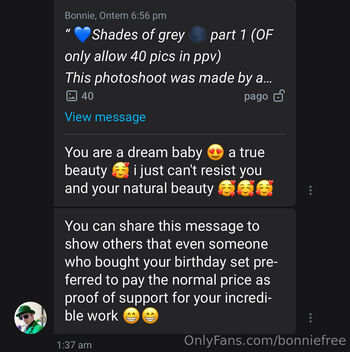 Full leaked Bonniefree private photo