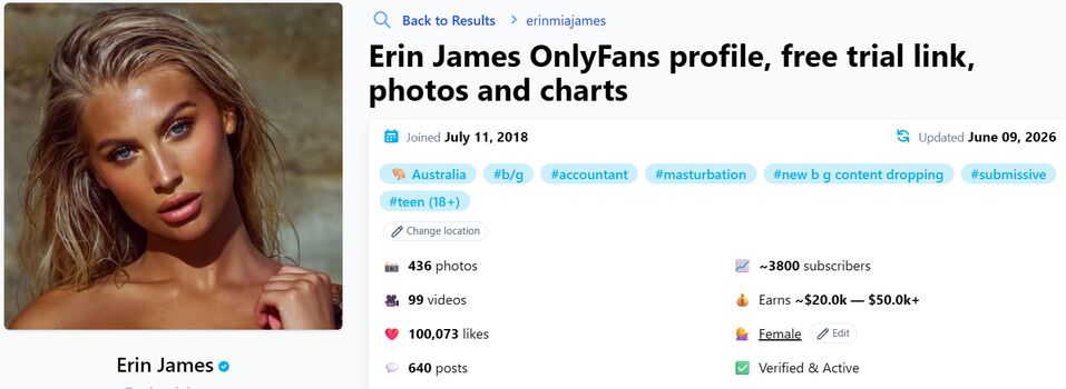 Full leaked Erin james private photo
