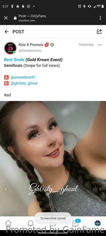 Full leaked Gainfame private photo
