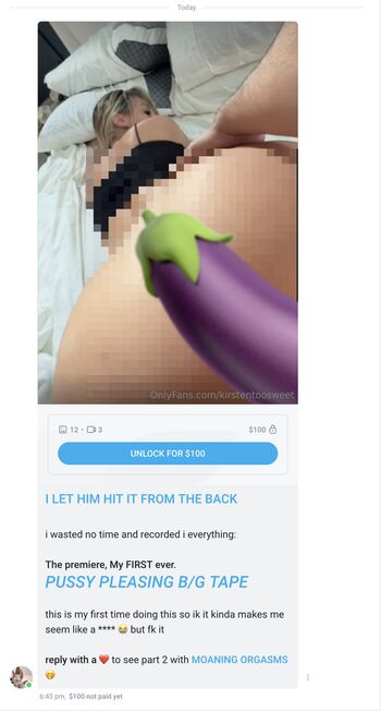 Full leaked Kirstentoosweet  page private onlyfans photo