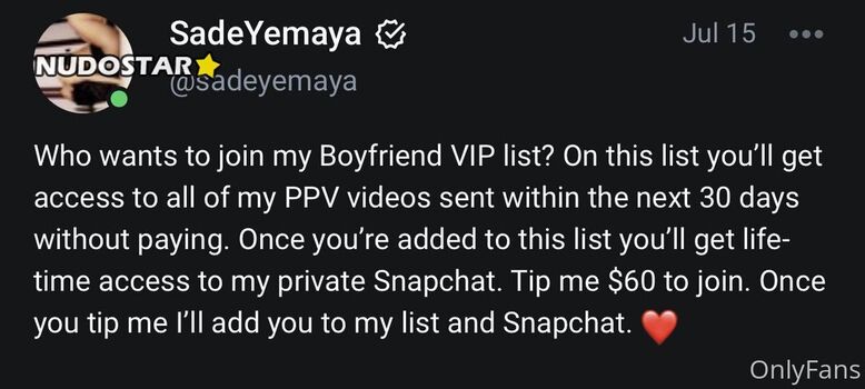 Full leaked Sadeyemaya private photo