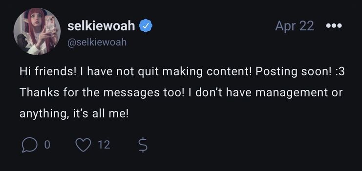 Full leaked Selkiewoah private onlyfans photo